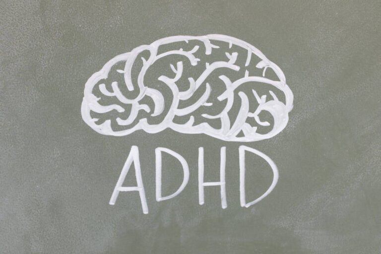 A graphical picture of brain and its connection to ADHD. Mushroom coffee comes here as a savior