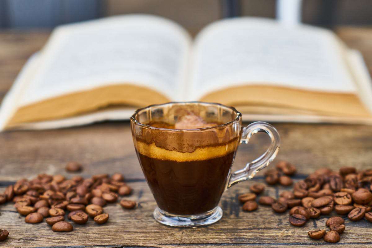 A cup of caffeinated coffee.