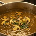 Golden Mushroom Soup in a large pot.