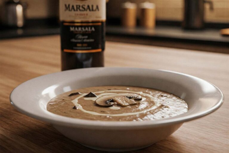 Mushroom soup with Marsala wine (10)