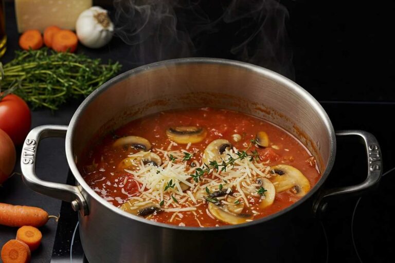 Tomato and Mushroom Soup In a large Pot.