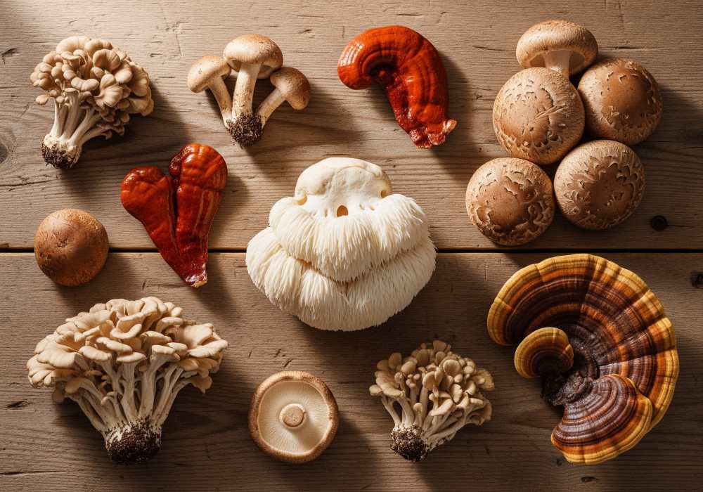 Healthiest mushrooms: Lion's mane, shiitake, maitake, turkey tail.